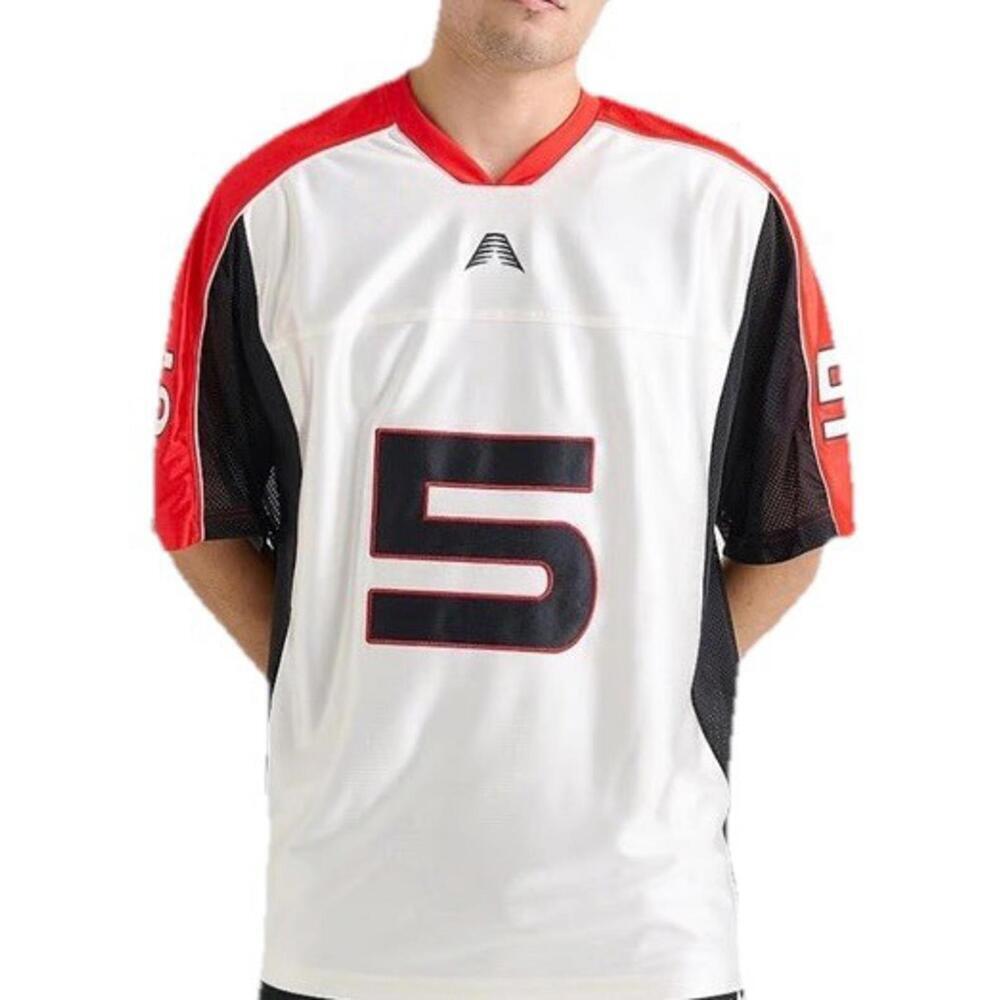 $90 Adidas Anthony Edwards Short Sleeve Jersey Cloud White Red JD6151 Mens SizeL